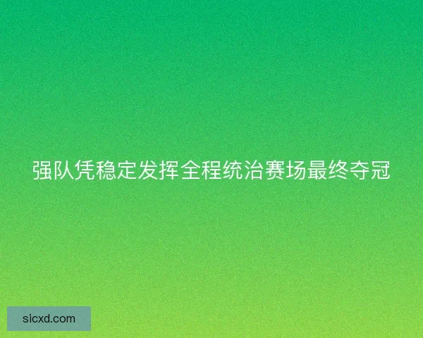强队凭稳定发挥全程统治赛场最终夺冠